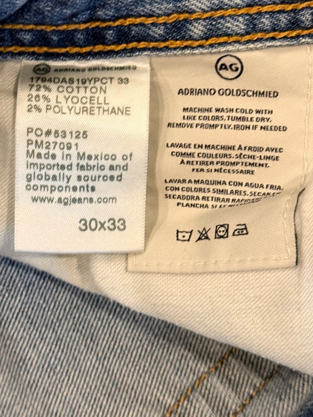 AG Adriano Goldschmied Everett Slim Straight Jeans 30x33 Medium Wash - Picture 6 of 8